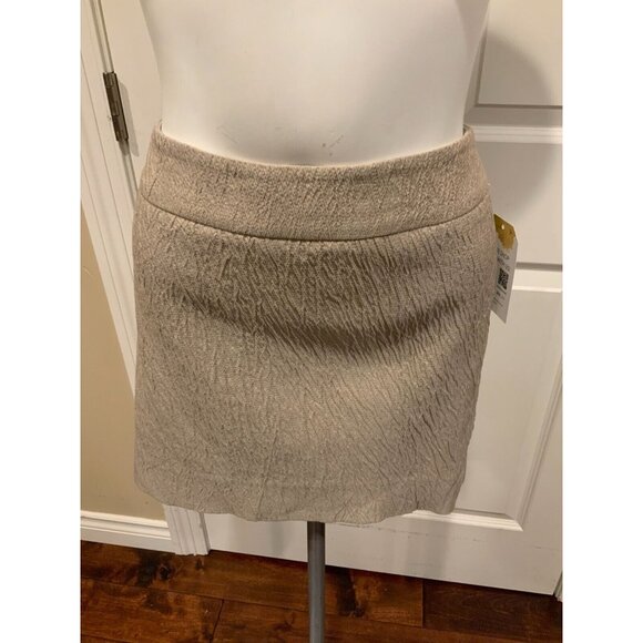 Armani Collezioni Tan Textured Mini Skirt, Size 12 - Picture 2 of 7